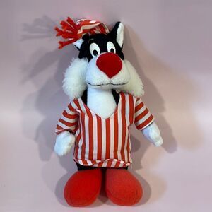 VINTAGE 1992 WARNER BROTHERS LOONEY TUNES 10 INCH SYLVESTER PLUSH Good Used Con…